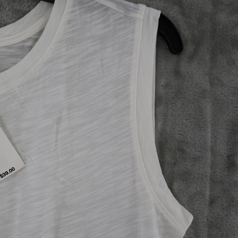 Sanctuary Draped Tank Top Womens XS White Minimalist Staple Casual Summer NWT - Picture 8 of 15
